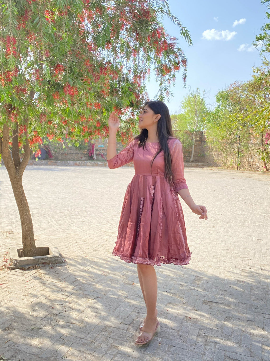 brown ombre dress