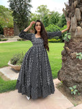 aamodini black cotton maxi