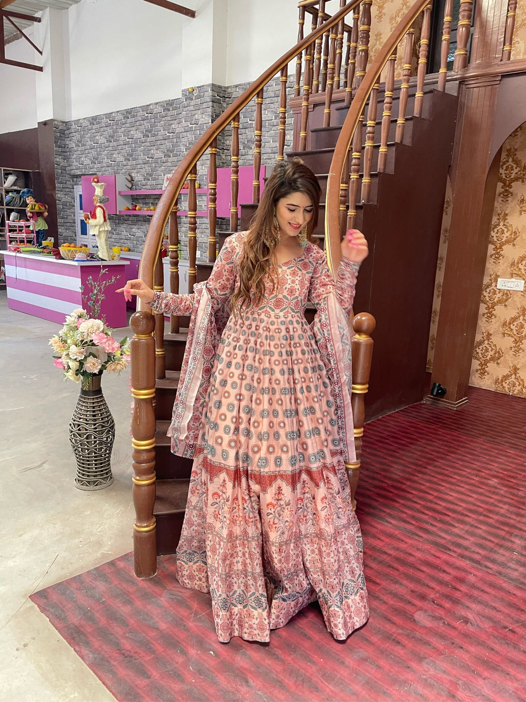 gajra chanderi set
