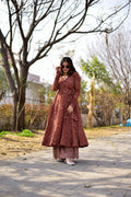 brown emerald suit set