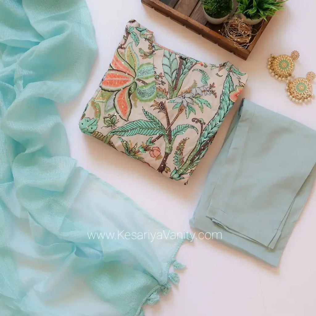 SALE: Inaayat Aasmani Floral Suit Set