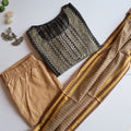 Handwoven cotton Sequin Suit : Black